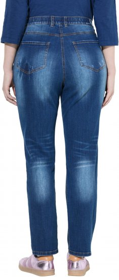 Ulla Popken Lightly Distressed Stretch Fit Jeans Blue Denim - Džinsi & Bikses Lielos Izmēros – Plus Size - 
