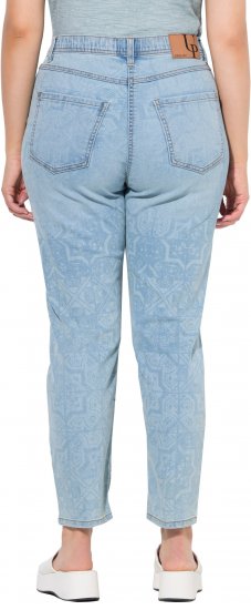 Ulla Popken Tile Laser Print Stretch Fit Jeans Light Light Blue Denim - Džinsi & Bikses Lielos Izmēros – Plus Size - 