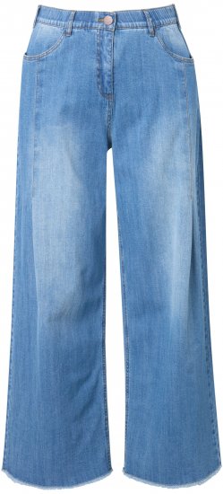 Ulla Popken Extra Wide Leg Stretch Fit Jeans Light Blue - Džinsi & Bikses Lielos Izmēros – Plus Size - 