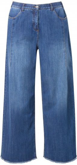 Ulla Popken Extra Wide Leg Stretch Fit Jeans Denim Blue - Džinsi & Bikses Lielos Izmēros – Plus Size - 