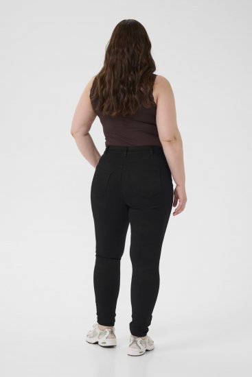 Kaffe Curve Lena Slim Jeans Black Deep - Džinsi - 