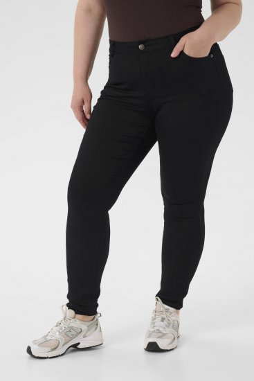 Kaffe Curve Lena Slim Jeans Black Deep - Džinsi - 