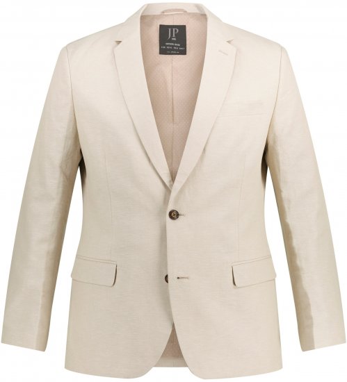 JP1880 Kos Linen Blend Jacket Sand - Uzvalki un žaketes - Liela izmēra uzvalki un bleizeri