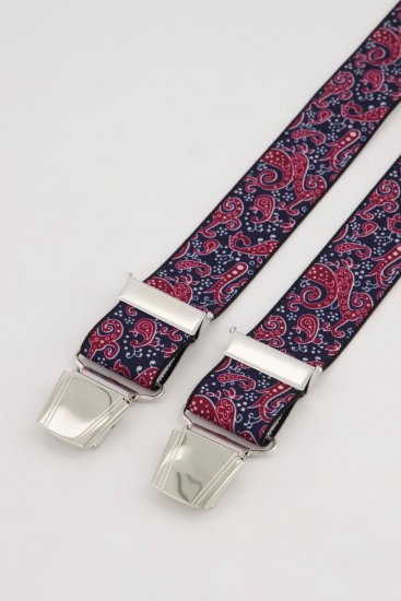 JP1880 Suspenders with Adjustable Length Burgundy Red - Aksesuāri - 