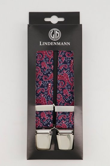 JP1880 Suspenders with Adjustable Length Burgundy Red - Aksesuāri - 
