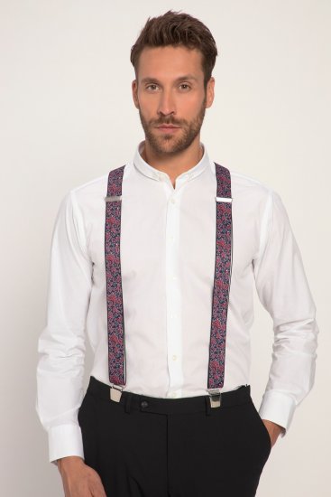 JP1880 Suspenders with Adjustable Length Burgundy Red - Aksesuāri - 