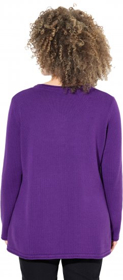 Ulla Popken Sequined Star Rolled Edge Sweater Dark Purple - Džemperi un džemperi ar kapuci - 