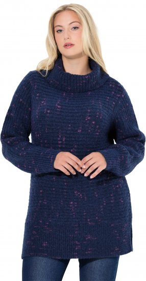 Ulla Popken Space Yarn Oversized Turtleneck Sweater Blue - Džemperi un džemperi ar kapuci - 