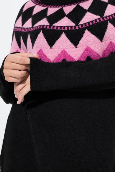 Ulla Popken Neon Alpine Pattern Long Sleeve Turtleneck Sweater Light Pink - Džemperi un džemperi ar kapuci - Mīksti džemperi un jakas