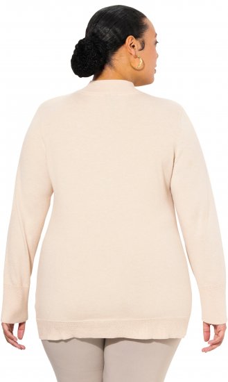 Ulla Popken Long Sleeves Mock Turtleneck Sweater Nature Melange - Džemperi un džemperi ar kapuci - 