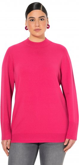 Ulla Popken Long Sleeves Mock Turtleneck Sweater Red Pink - Džemperi un džemperi ar kapuci - 