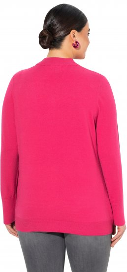 Ulla Popken Long Sleeves Mock Turtleneck Sweater Red Pink - Džemperi un džemperi ar kapuci - 