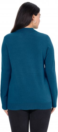 Ulla Popken Long Sleeves Mock Turtleneck Sweater Emerald Green - Džemperi un džemperi ar kapuci - 