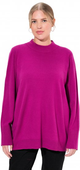 Ulla Popken Long Sleeves Mock Turtleneck Sweater Berry - Džemperi un džemperi ar kapuci - 