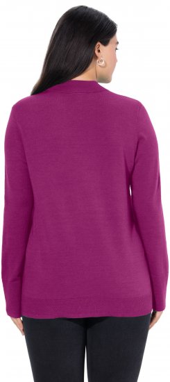 Ulla Popken Long Sleeves Mock Turtleneck Sweater Berry - Džemperi un džemperi ar kapuci - 