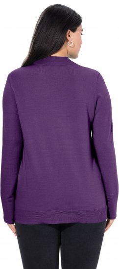 Ulla Popken Long Sleeves Mock Turtleneck Sweater Deep Violet - Džemperi un džemperi ar kapuci - 