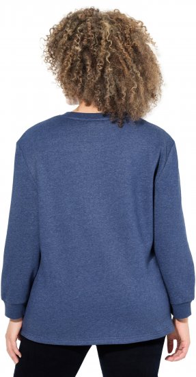Ulla Popken Sequined Neck Long Sleeve Sweatshirt Ink Blue - Džemperi un džemperi ar kapuci - 