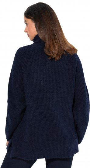 Ulla Popken Ribbed Knit Turtleneck Sweater Navy - Džemperi un džemperi ar kapuci - 