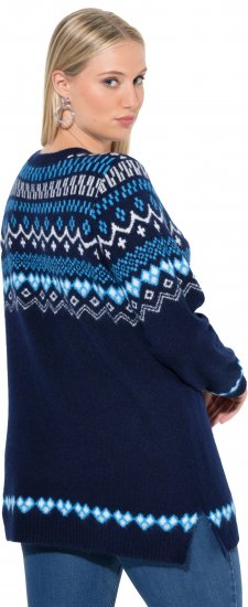Ulla Popken Norwegian Style Pastel Tone Long Sleeve Sweater Ink Blue - Džemperi un džemperi ar kapuci - 