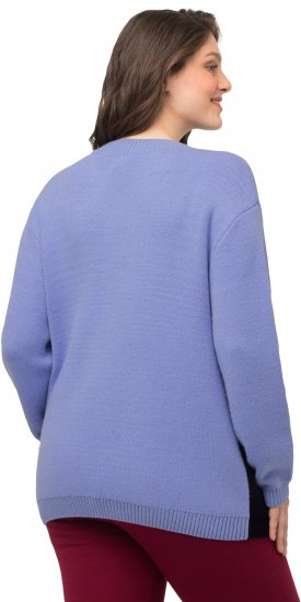 Ulla Popken Long Sleeve Knit Mountain Range Sweater Bright Purple - Džemperi un džemperi ar kapuci - 