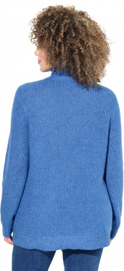 Ulla Popken Cable Knit Long Sleeve Turtleneck Sweater Teal Blue - Džemperi un džemperi ar kapuci - 