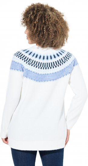 Ulla Popken Norwegian-Inspired Long Sleeve Knit Sweater Snow White - Džemperi un džemperi ar kapuci - 