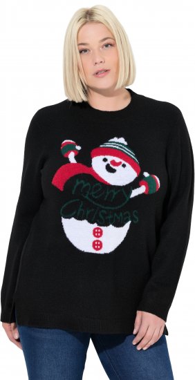 Ulla Popken Whimsical Holiday Sweater Black - Džemperi un džemperi ar kapuci - 
