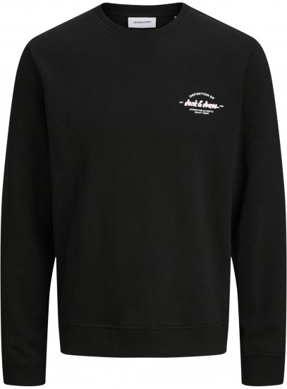 Jack & Jones Brandon Sweatshirt Black - Džemperi un džemperi ar kapuci - Džemperi - 2XL-14XL