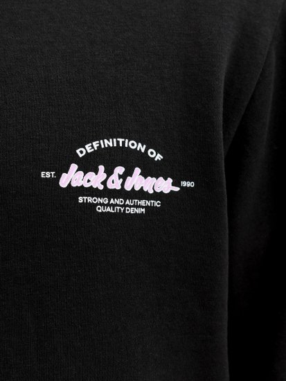 Jack & Jones Brandon Sweatshirt Black - Džemperi un džemperi ar kapuci - Džemperi - 2XL-14XL