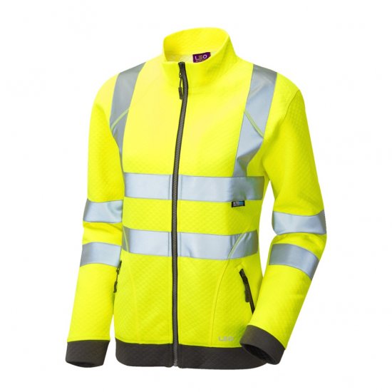 Leo Hollicombe EcoViz Women's Zipped Sweatshirt Yellow - Darba apģērbs - 