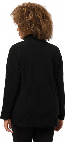 Ulla Popken Modular Fleece Zip Front Jacket Black - Džemperi un džemperi ar kapuci - 