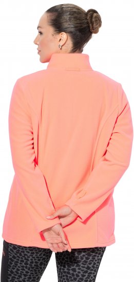 Ulla Popken Modular Fleece Zip Front Jacket Neon Pink - Džemperi un džemperi ar kapuci - 