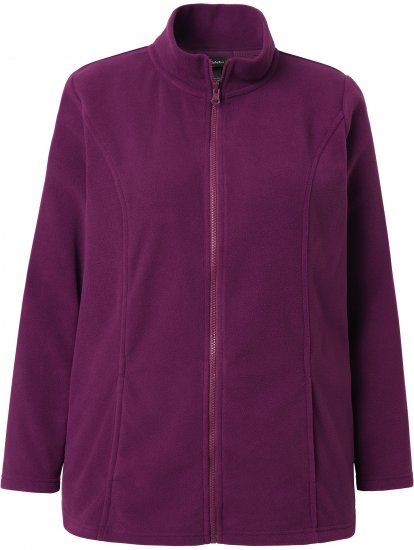 Ulla Popken Modular Fleece Zip Front Jacket Dark Cherry - Džemperi un džemperi ar kapuci - 