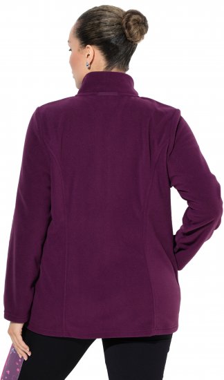 Ulla Popken Modular Fleece Zip Front Jacket Dark Cherry - Džemperi un džemperi ar kapuci - 
