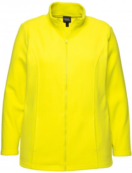 Ulla Popken Modular Fleece Zip Front Jacket Lime - Džemperi un džemperi ar kapuci - 