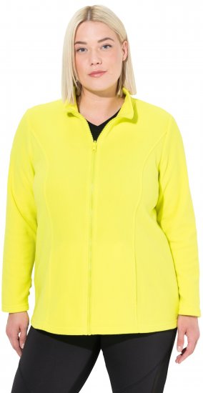 Ulla Popken Modular Fleece Zip Front Jacket Lime - Džemperi un džemperi ar kapuci - 
