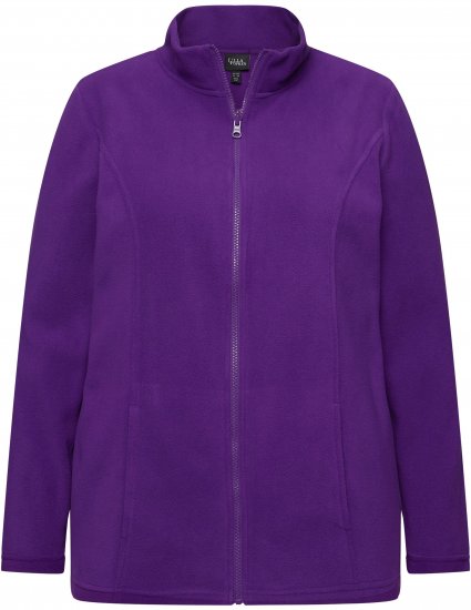 Ulla Popken Modular Fleece Zip Front Jacket Dark Plum - Džemperi un džemperi ar kapuci - 