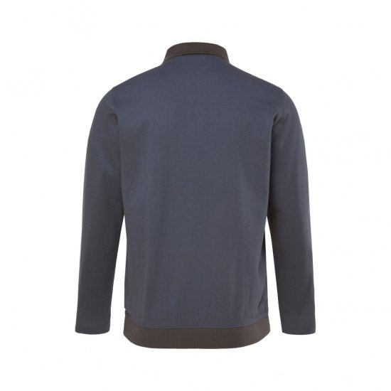 Boston Park Polo Shirt Long Sleeve Pique Grey - Polo krekli - Polo krekli - 2XL-8XL