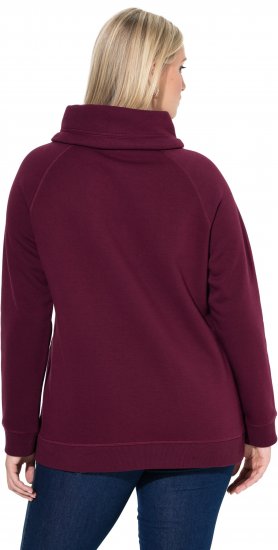 Ulla Popken Rhinestone Snowflake Turtleneck Sweatshirt Dark Ruby - Džemperi un džemperi ar kapuci - 