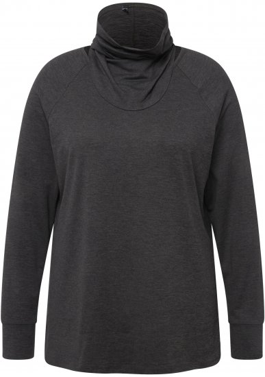 Ulla Popken Sweatshirt with Gaiter Black - Džemperi un džemperi ar kapuci - 