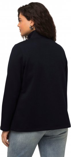 Ulla Popken Collared Long Sleeve Sweatshirt Navy - Džemperi un džemperi ar kapuci - 