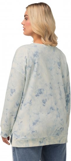 Ulla Popken Tie-Dyed Long Sleeve Sweatshirt Snow White - Džemperi un džemperi ar kapuci - 