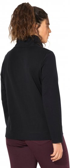 Ulla Popken Stand-Up Collar Long Sleeve Sweatshirt Black - Džemperi un džemperi ar kapuci - 