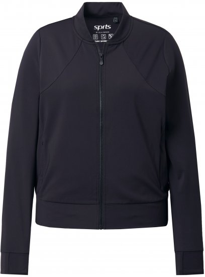 Ulla Popken Quick Drying College Collar Sweatshirt Black - Džemperi un džemperi ar kapuci - 