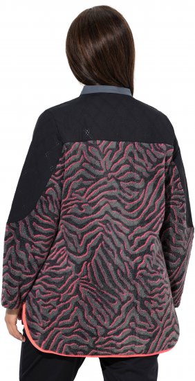 Ulla Popken Neon Tiger Stripe Jacket Black - Džemperi un džemperi ar kapuci - 