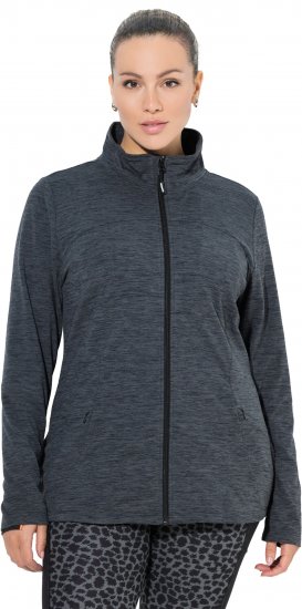 Ulla Popken Quick Drying Zip Up Sweatshirt Black - Džemperi un džemperi ar kapuci - 