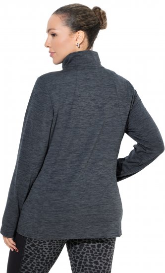 Ulla Popken Quick Drying Zip Up Sweatshirt Black - Džemperi un džemperi ar kapuci - 