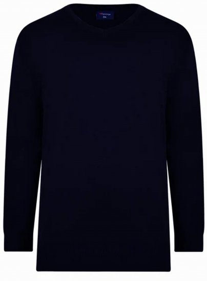 Espionage KW031 V-Neck Pullover Navy - Džemperi un džemperi ar kapuci - Džemperi - 2XL-14XL