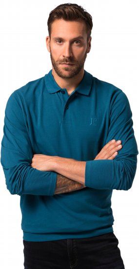 JP1880 Polo Shirt Long Sleeve Blue - Polo krekli - Polo krekli - 2XL-8XL