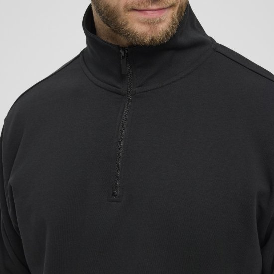 North Latitude Denim Half-Zip Sweatshirt Black TALL - TALL džemperi - 